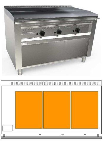 Гриль Тепаньяки газовый Casta TEB3/120G